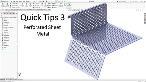 solidworks perforated sheet metal|perforated sheet metal patterns youtube.